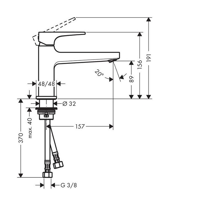 Hansgrohe 74502000 Metropol смеситель для раковины