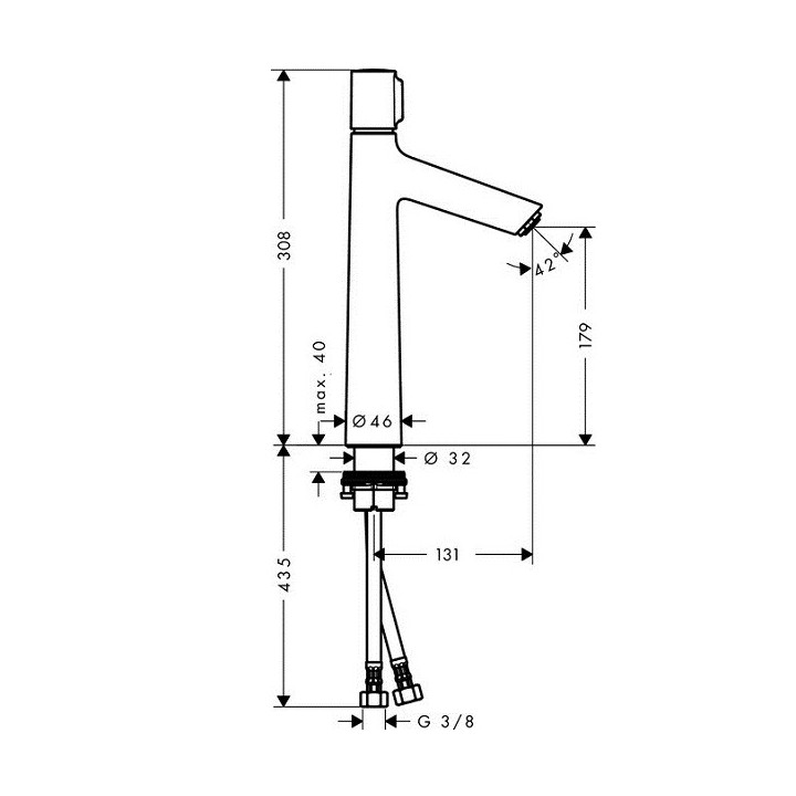 Hansgrohe 72045000 смеситель Talis Select S высокий