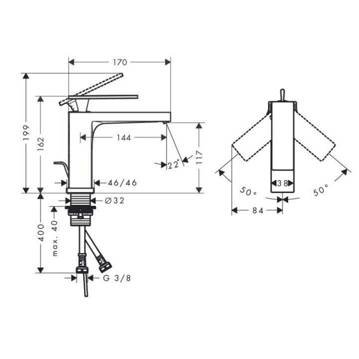 Hansgrohe 73010700 смеситель раковина Matt White