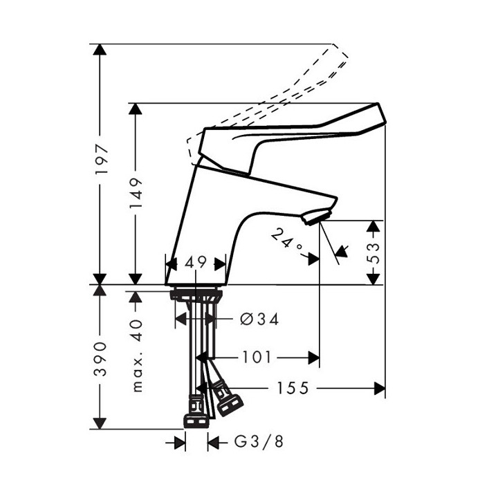 Hansgrohe 31914000 смеситель для раковины Focus