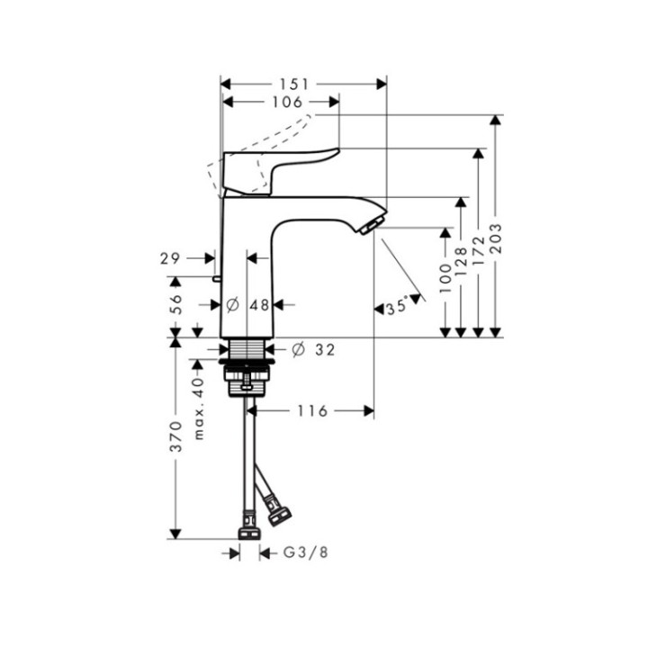 Hansgrohe 31121000 смеситель для раковины хром
