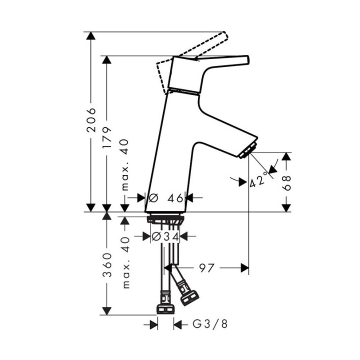Hansgrohe 72014000 смеситель для раковины хром