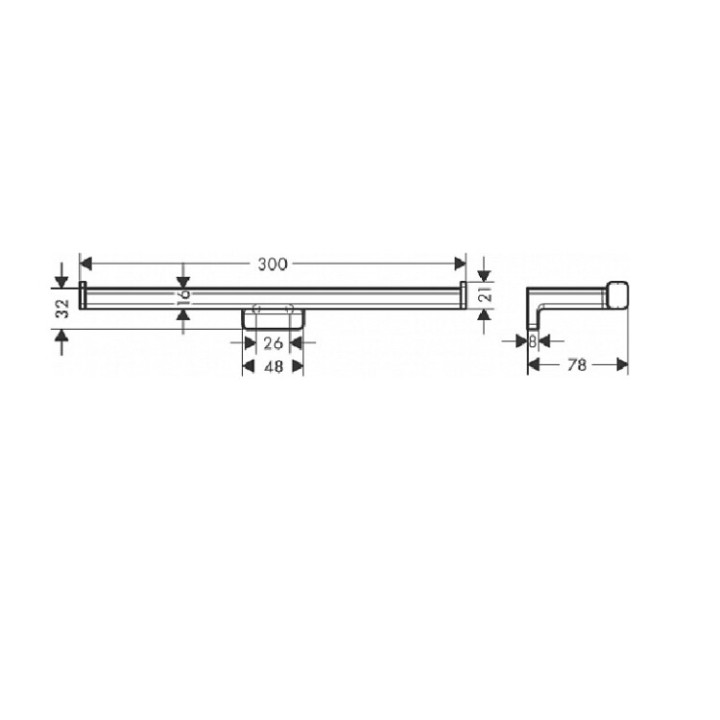 Hansgrohe 41748670 держатель бумаги Matt Black