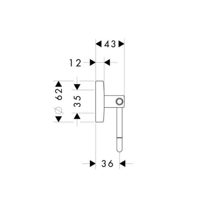 Hansgrohe 40526820 бумагодержатель никель