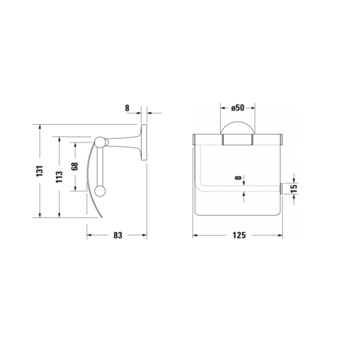 Duravit 0099401000 держатель бумаги Starck T хром