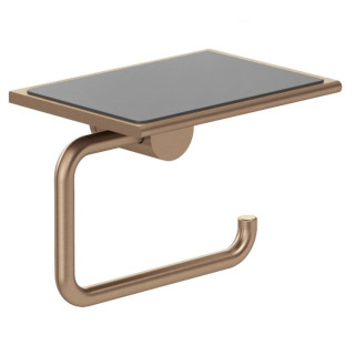 Kludi VELA R Бумагодержатель с полкой подвесной Brushed bronze