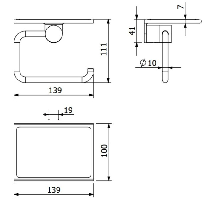 Kludi 58971N2 держатель для туалетной бумаги