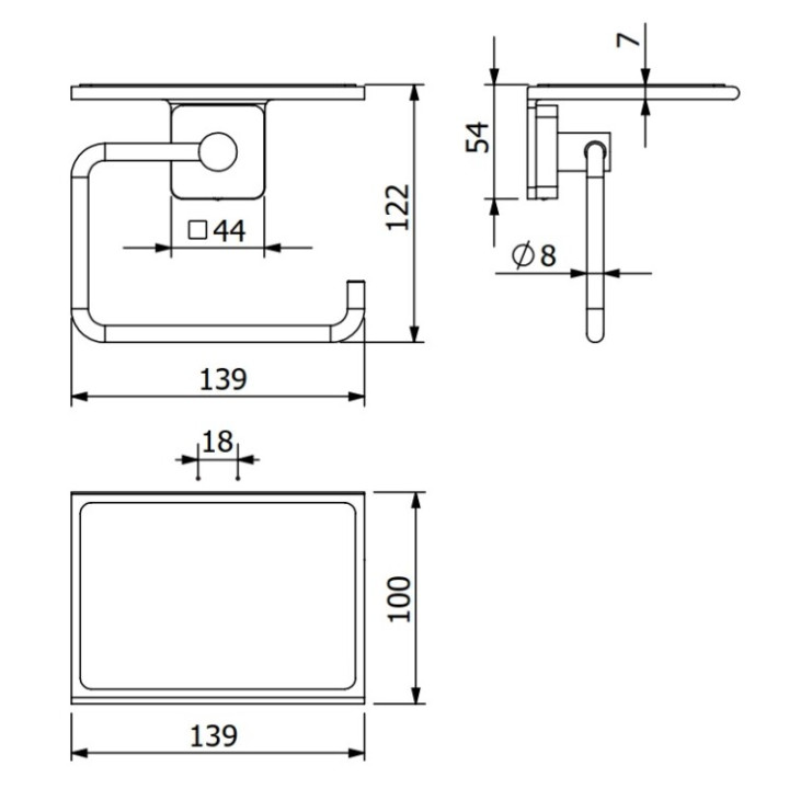 Kludi 2597139 держатель VELA S Matt Black