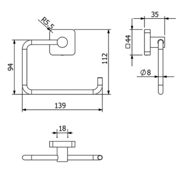 Kludi 2598205 держатель бумаги VELA S хром