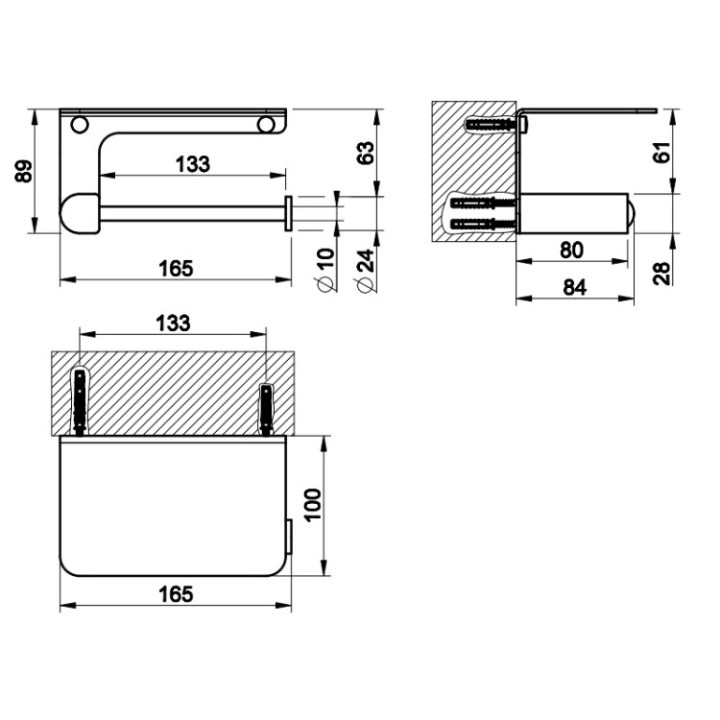 Gessi 59449#149 держатель бумаги для туалета