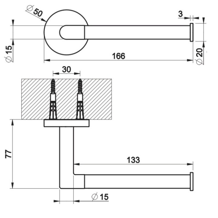 Gessi 63655#149 держатель бумаги Ventaglio никель