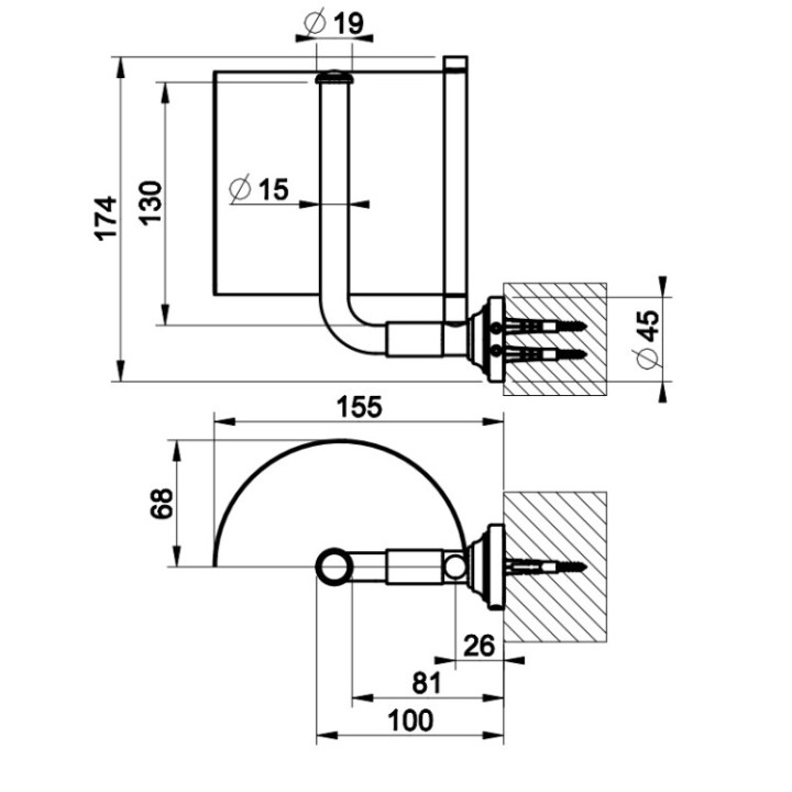 Gessi 65449#246 держатель бумаги Gold PVD