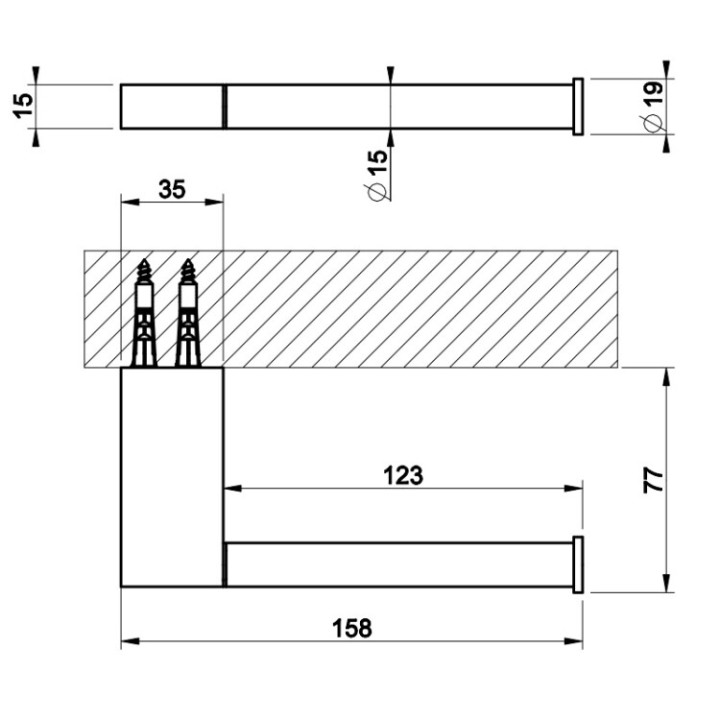 Gessi 66455#845 держатель бумаги бронза