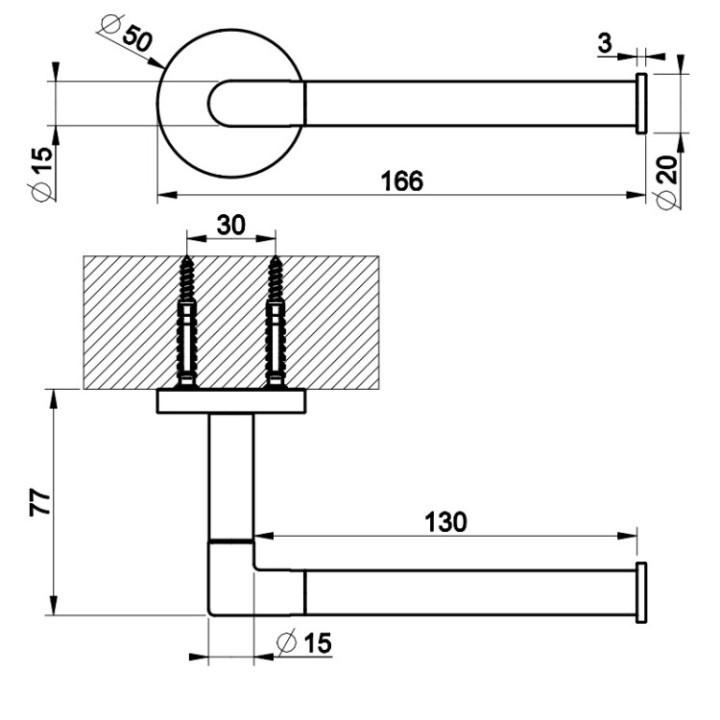 Gessi 63755#706 держатель туалетной бумаги Black Metal