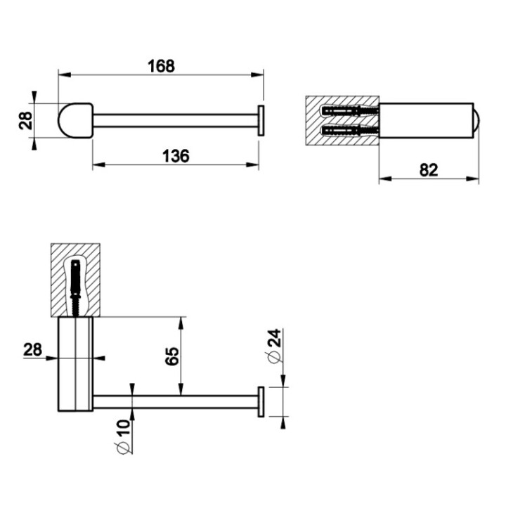 Gessi 59455#149 держатель бумаги Finox никель