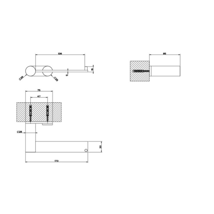 Gessi 54749#708 держатель для туалетной бумаги