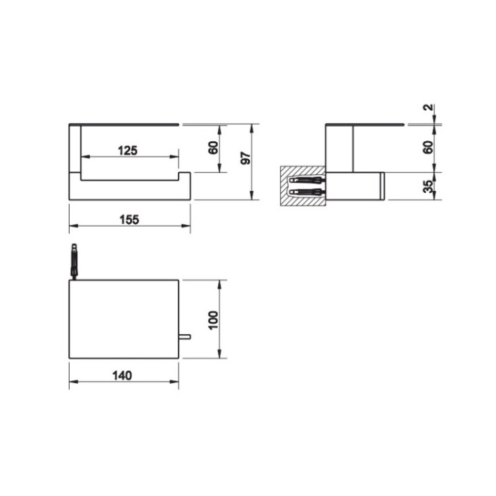 Gessi 20849#149 бумагодержатель Rettangolo