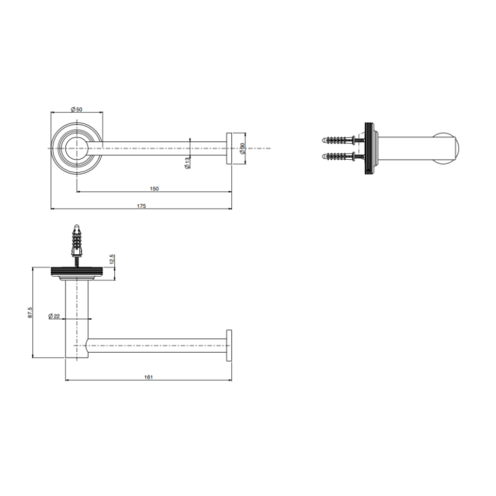 F6305/1HS держатель бумаги Fima Carlo Frattini