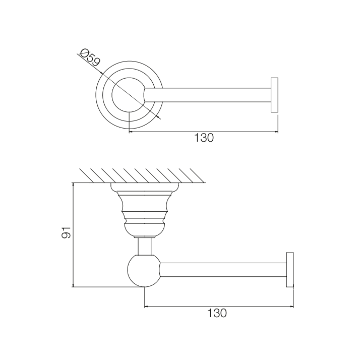 F6065/1BR держатель туалетной бумаги Fima Carlo Frattini