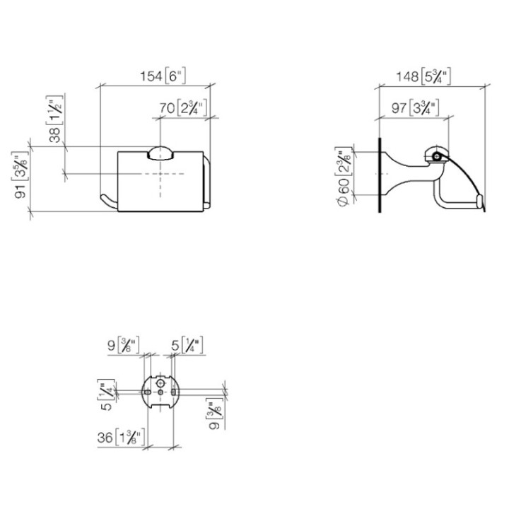 Dornbracht 8351036199 держатель бумаги платина