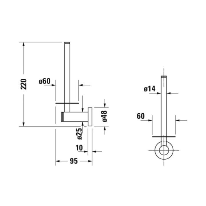 Duravit 0099151000 держатель рулона D-Code хром