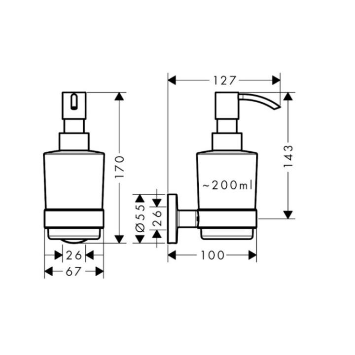 Hansgrohe 41714000 настенный дозатор Logis Universal