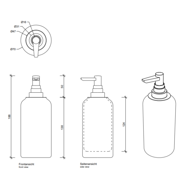 Decor Walther 0932800 дозатор настольный хром