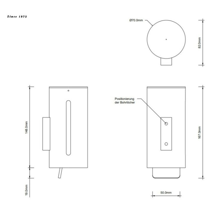 Decor Walther 0862900 дозатор хром настенный