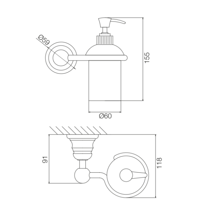 F6063/3BR дозатор Fima Carlo Frattini Accessori бронза