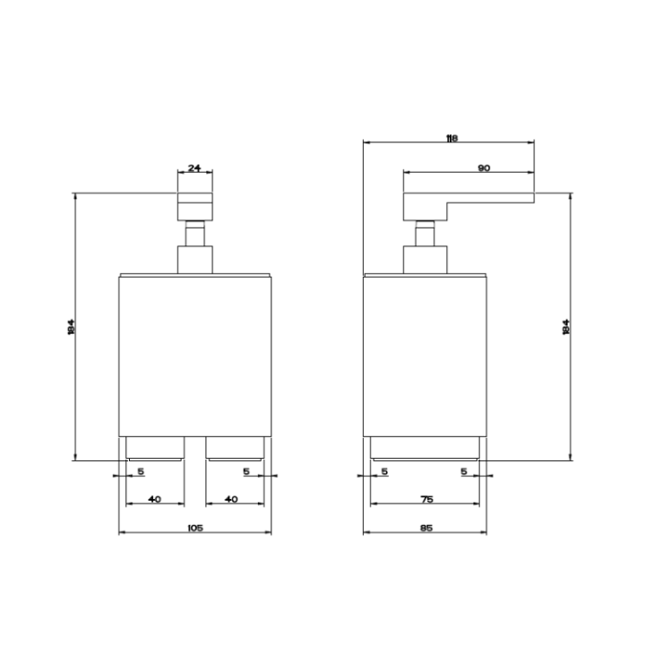 Gessi 20837#031 Дозатор Rettangolo хром