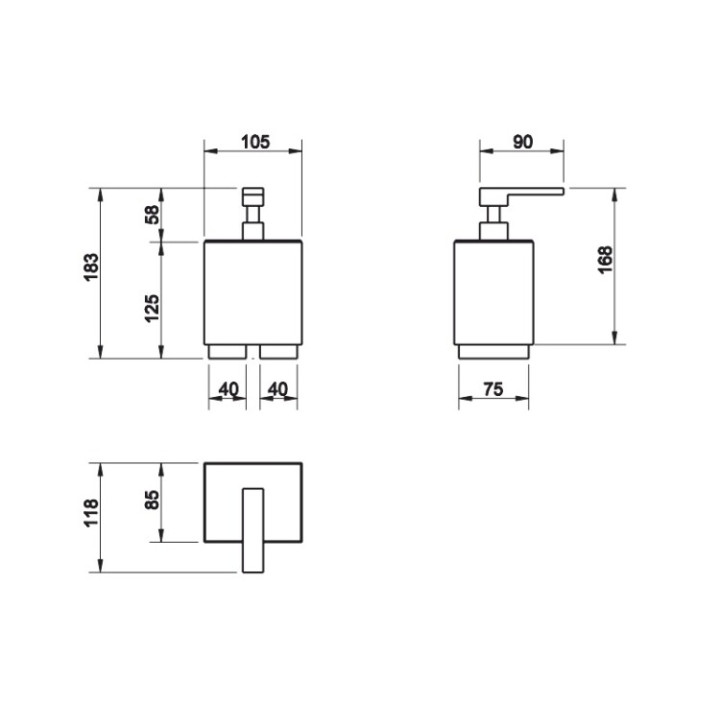 Дозатор Gessi Rettangolo 20838#031 хром