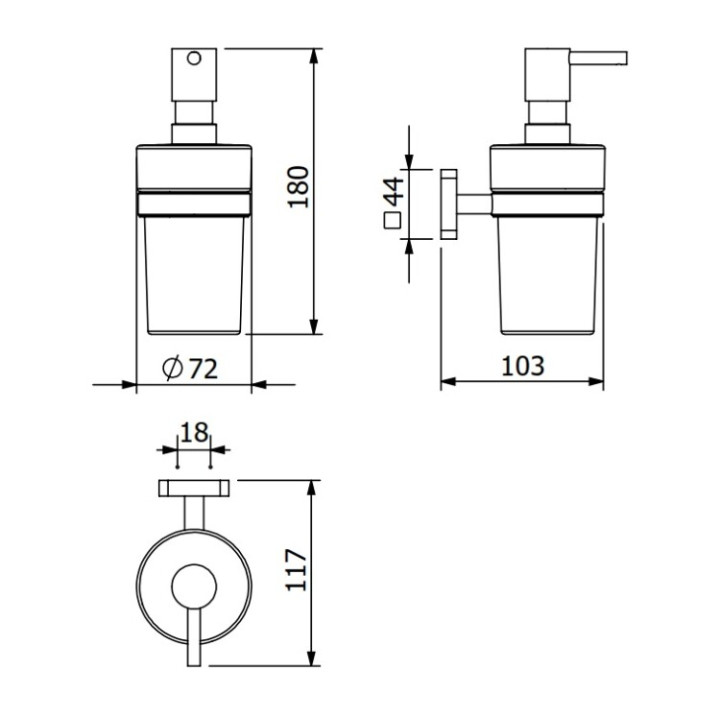 Kludi VELA S 2597653 дозатор настенный белый