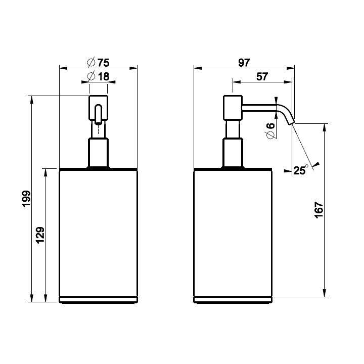 Gessi Anello 66437#707 дозатор настольный Black Metal