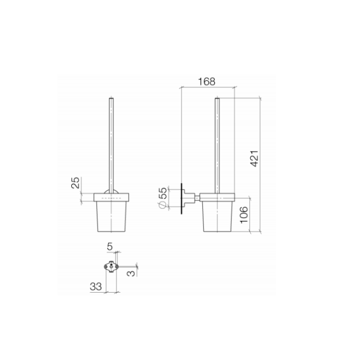 Dornbracht 8390089299 ёршик настенный Tara