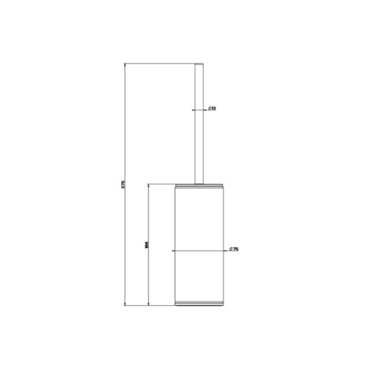 Gessi 54744#239 ёршик напольный Steel Brushed
