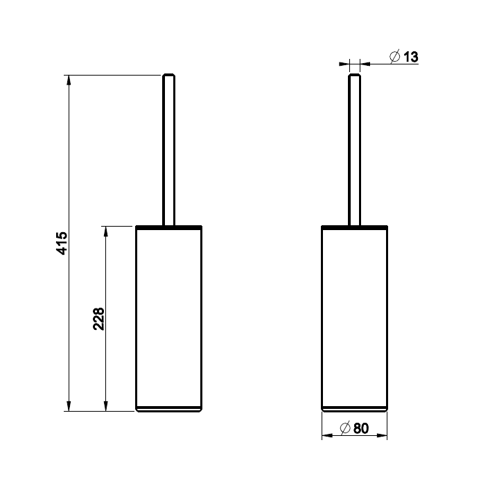 Gessi 54745#726 напольный ёршик Warm Bronze Brushed