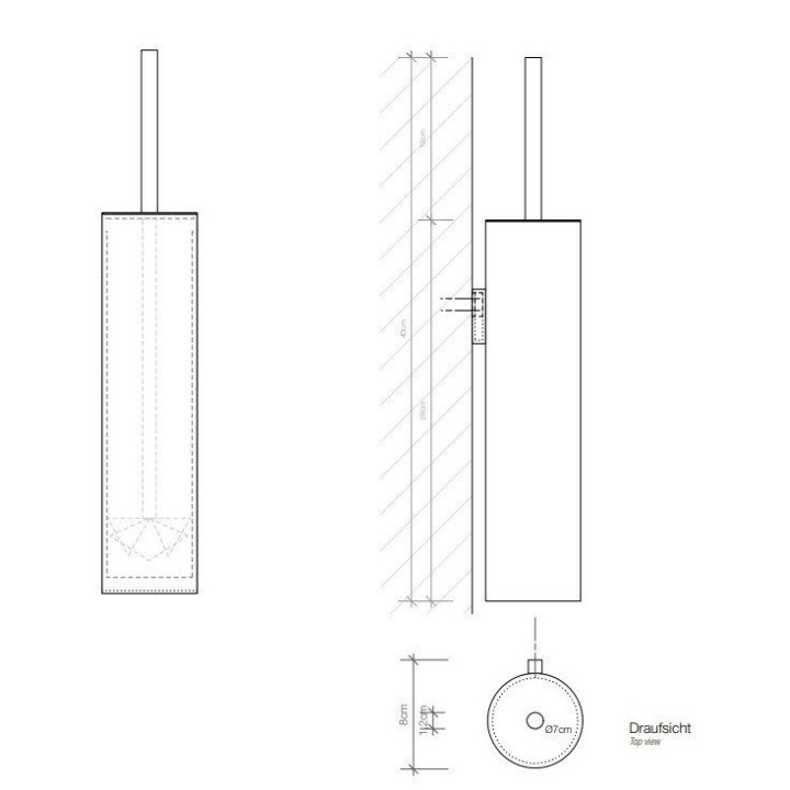 Decor Walther 0521378 ёршик сталь матовая/черный