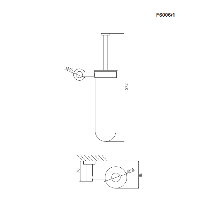F6006/1OR ёршик Fima Carlo Frattini Gold настенный