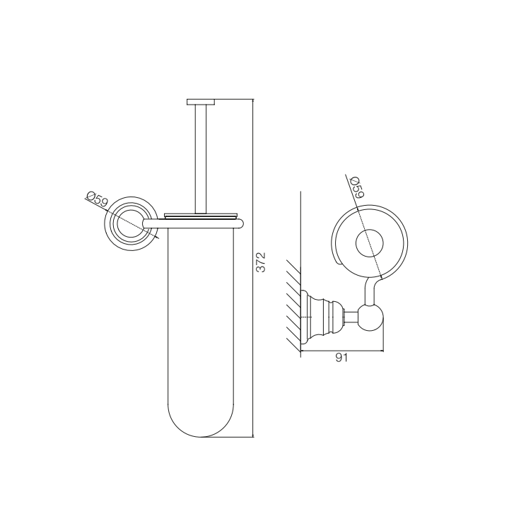 F6066/1BR ёршик Fima Carlo Frattini, бронза