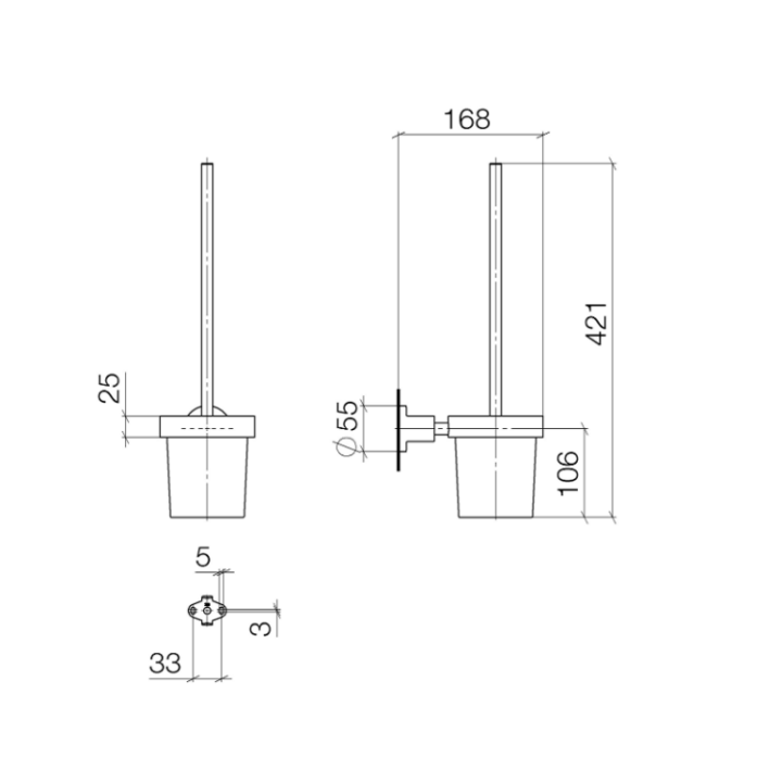 Dornbracht 8390089206 ёршик Tara платина