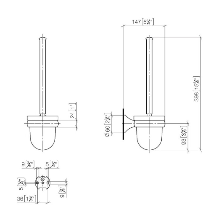 Dornbracht 8390036108 ёршик настенный Platinum