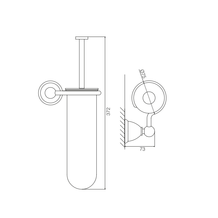 F6046/1BR ёршик Accessori бронза Fima