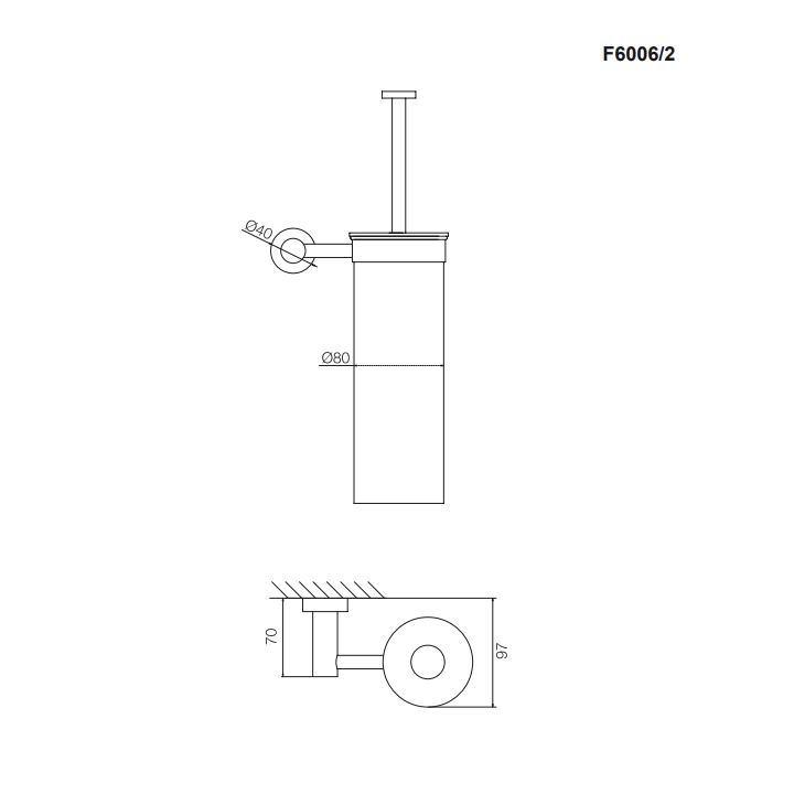 F6006/2BS ёршик Fima Carlo Frattini настенный