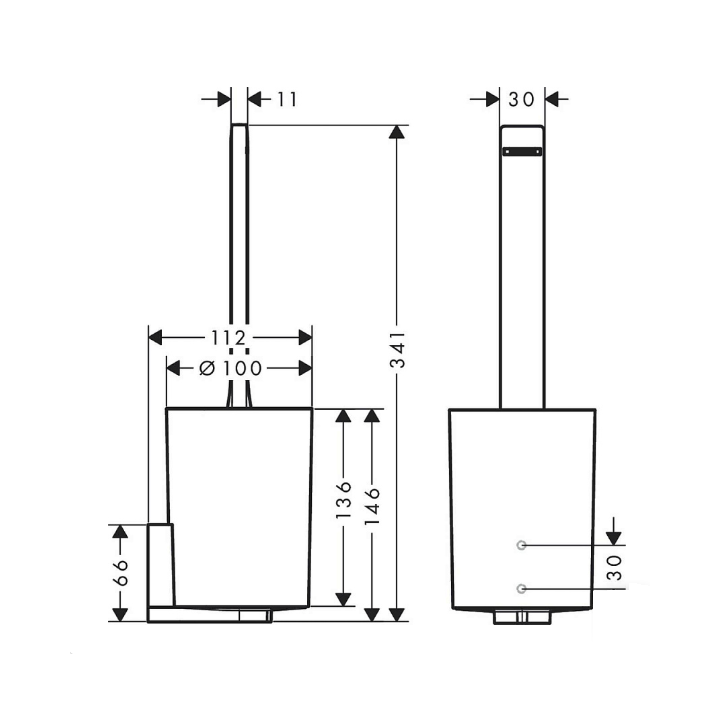 Hansgrohe 27927670 ёршик WallStoris Matt Black