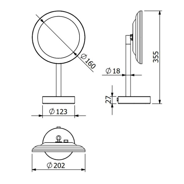 Kludi 5899505F зеркало с подсветкой хром