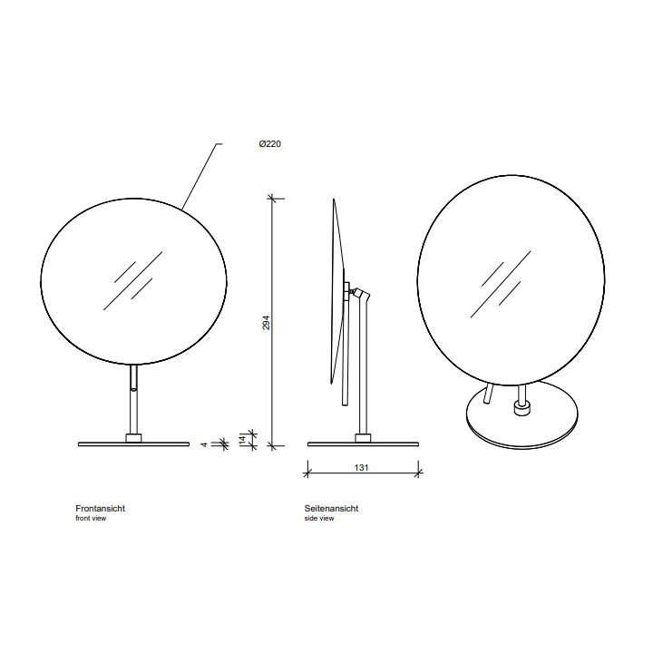 Decor Walther SPT 0122560 зеркало Matt Black