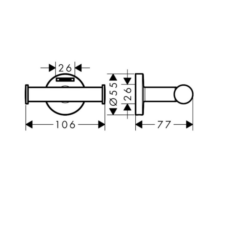 Hansgrohe 41725000 двойной крючок хром