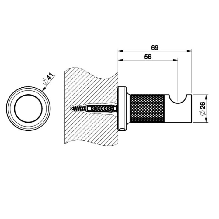 Gessi 58521#706 крючок Inciso Black Metal PVD
