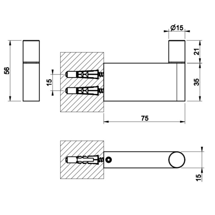 Gessi 70523#149 крючок Habito Rigato никель