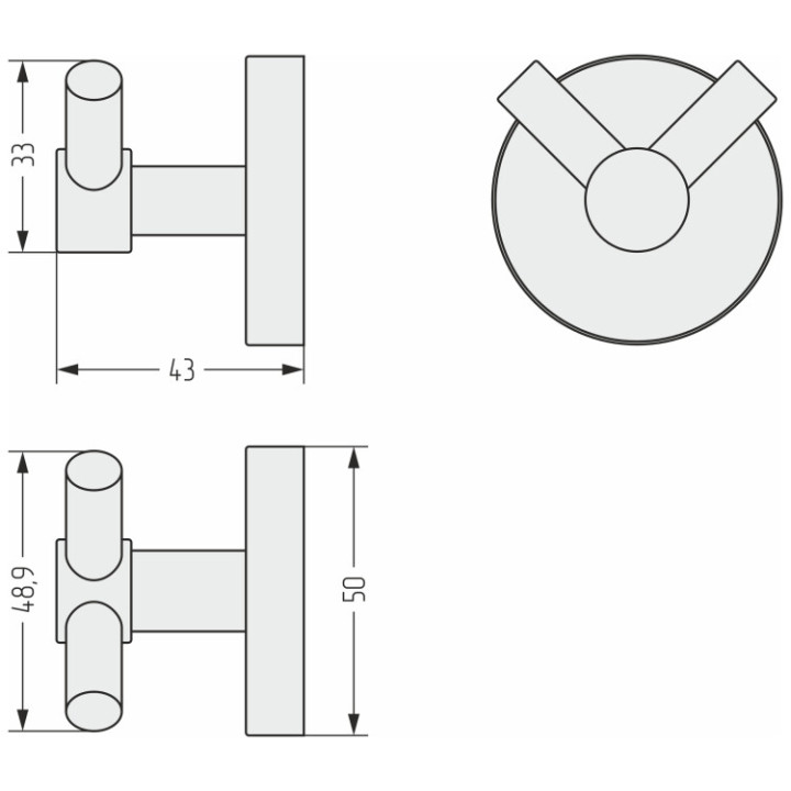 Сунержа 00-3007-0000 крючок двойной Steel